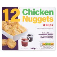 12 Chicken Nuggets & Dips 300g